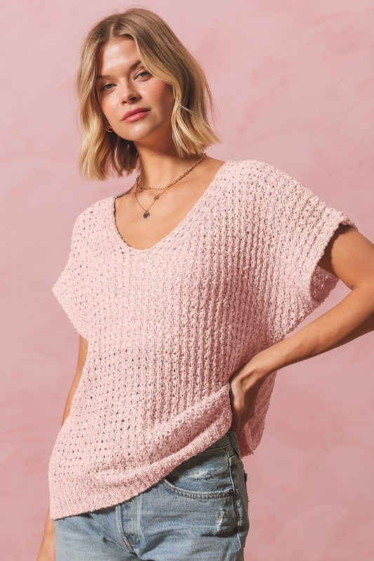 DEEP V NECK WITH SIDE SLITS