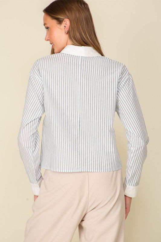 MIXED DIRECTION STRIPED SHIRT