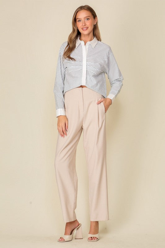 MIXED DIRECTION STRIPED SHIRT