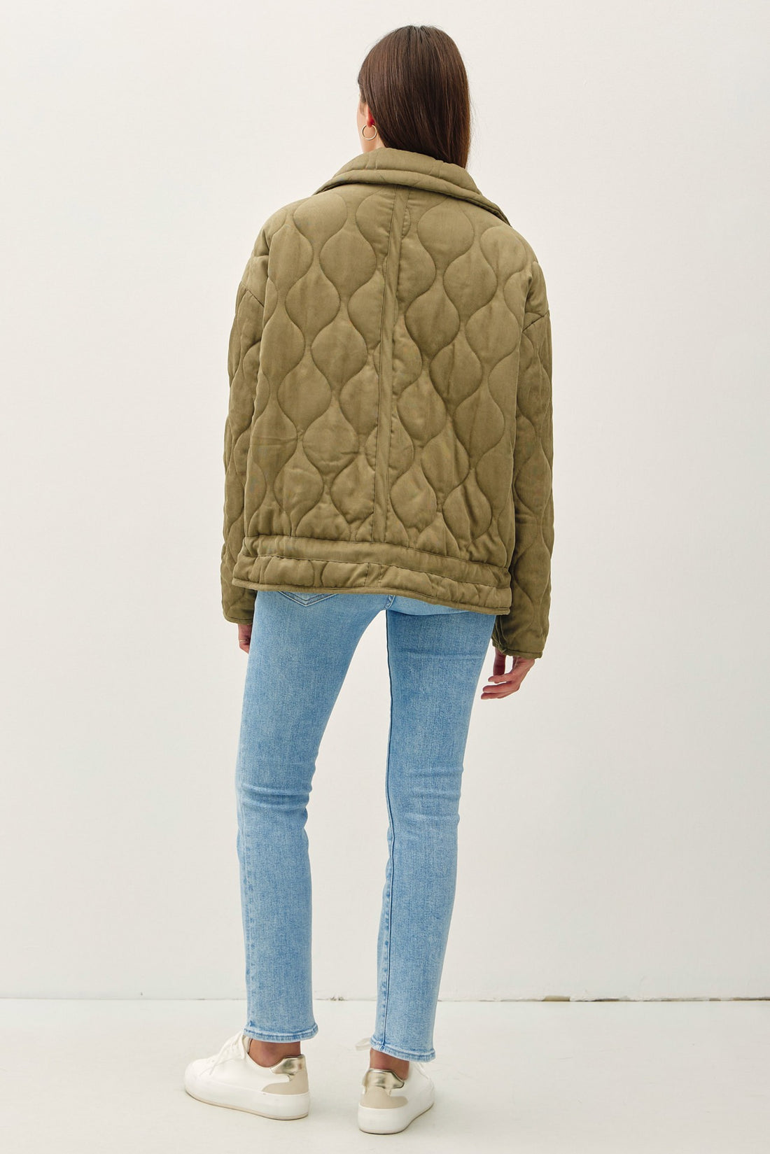 QUILTED PUFFER HIGH COLLAR JACKET