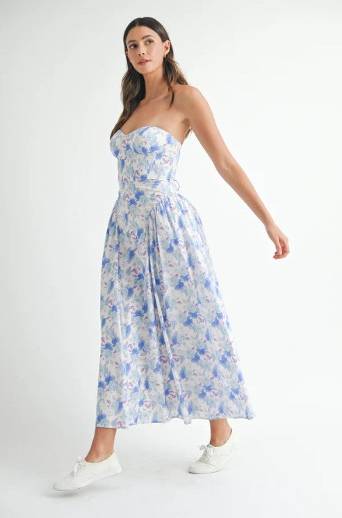 SweetHeart Floral Midi Dress