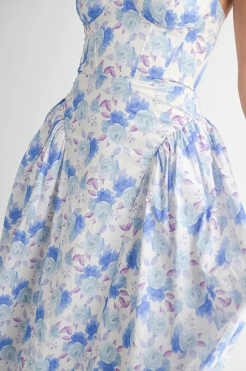 SweetHeart Floral Midi Dress