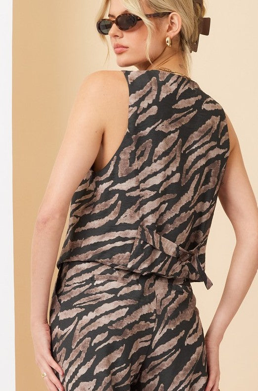 ANIMAL PRINT VEST