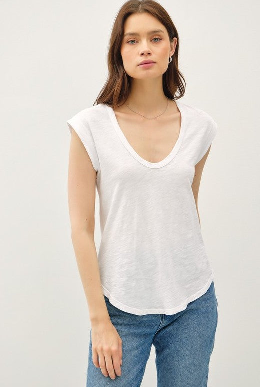 BASIC CAP SLEEVE TOP