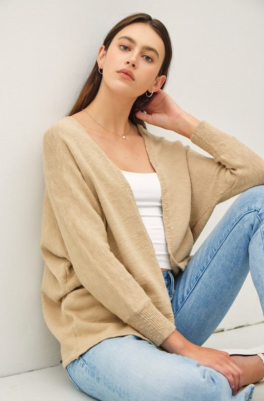 DOLMAN SLEEVE CARDIGAN