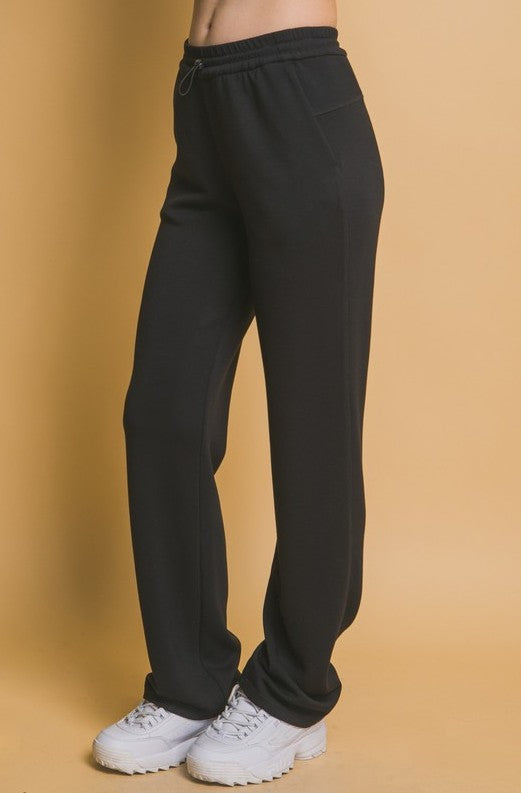 Pantalon de survêtement taille haute à jambe droite