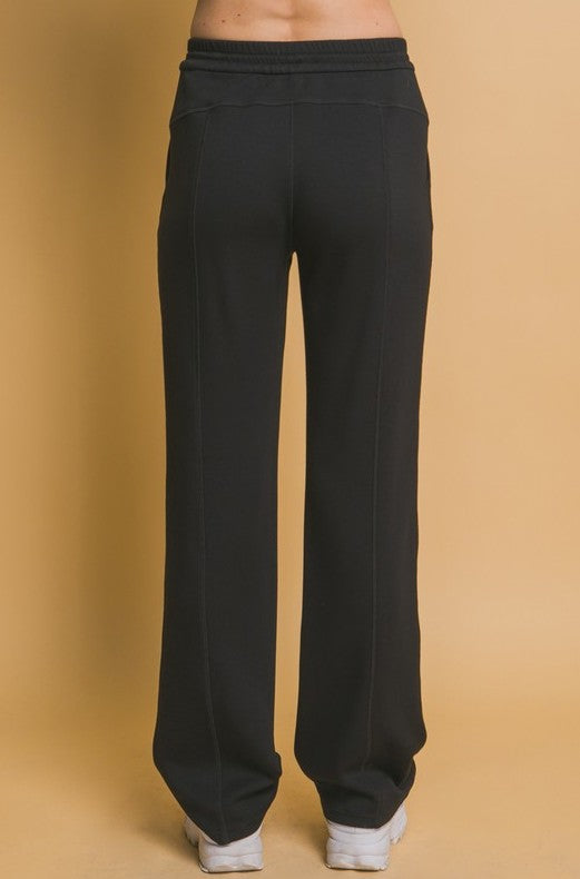 Pantalon de survêtement taille haute à jambe droite