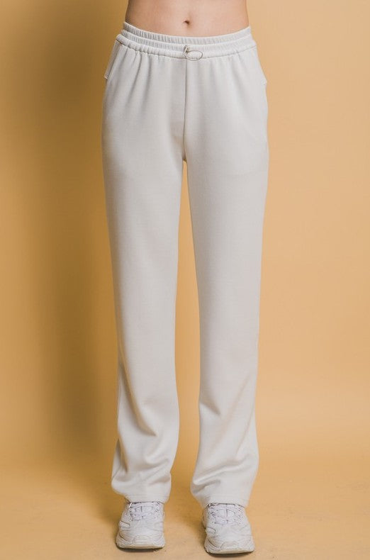 Pantalon de survêtement taille haute à jambe droite