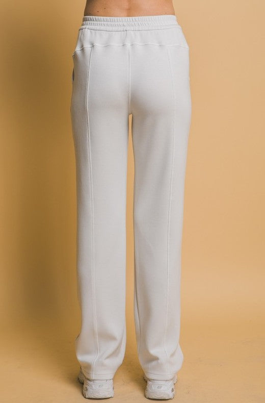 Pantalon de survêtement taille haute à jambe droite