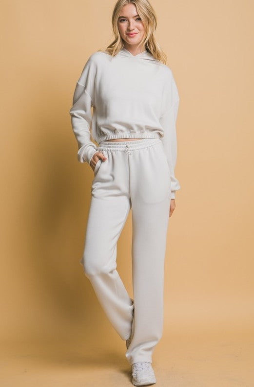 Pantalon de survêtement taille haute à jambe droite