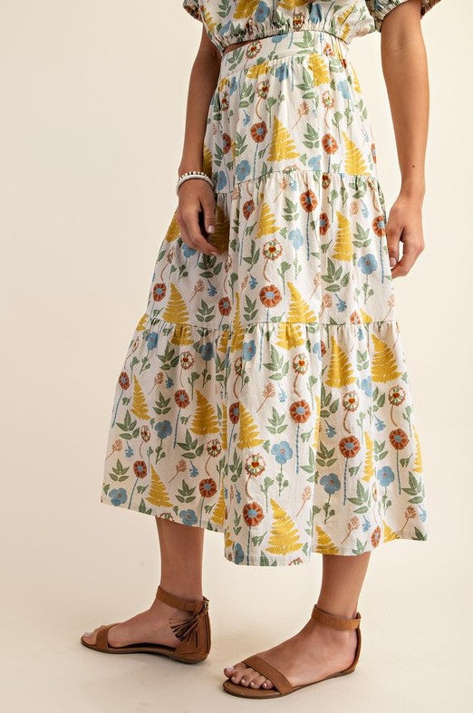 Jupe longue à taille élastique