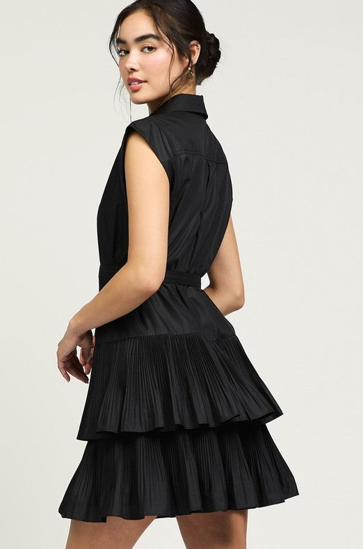 MINI ROBE À ÉTAGES AVEC CEINTURE