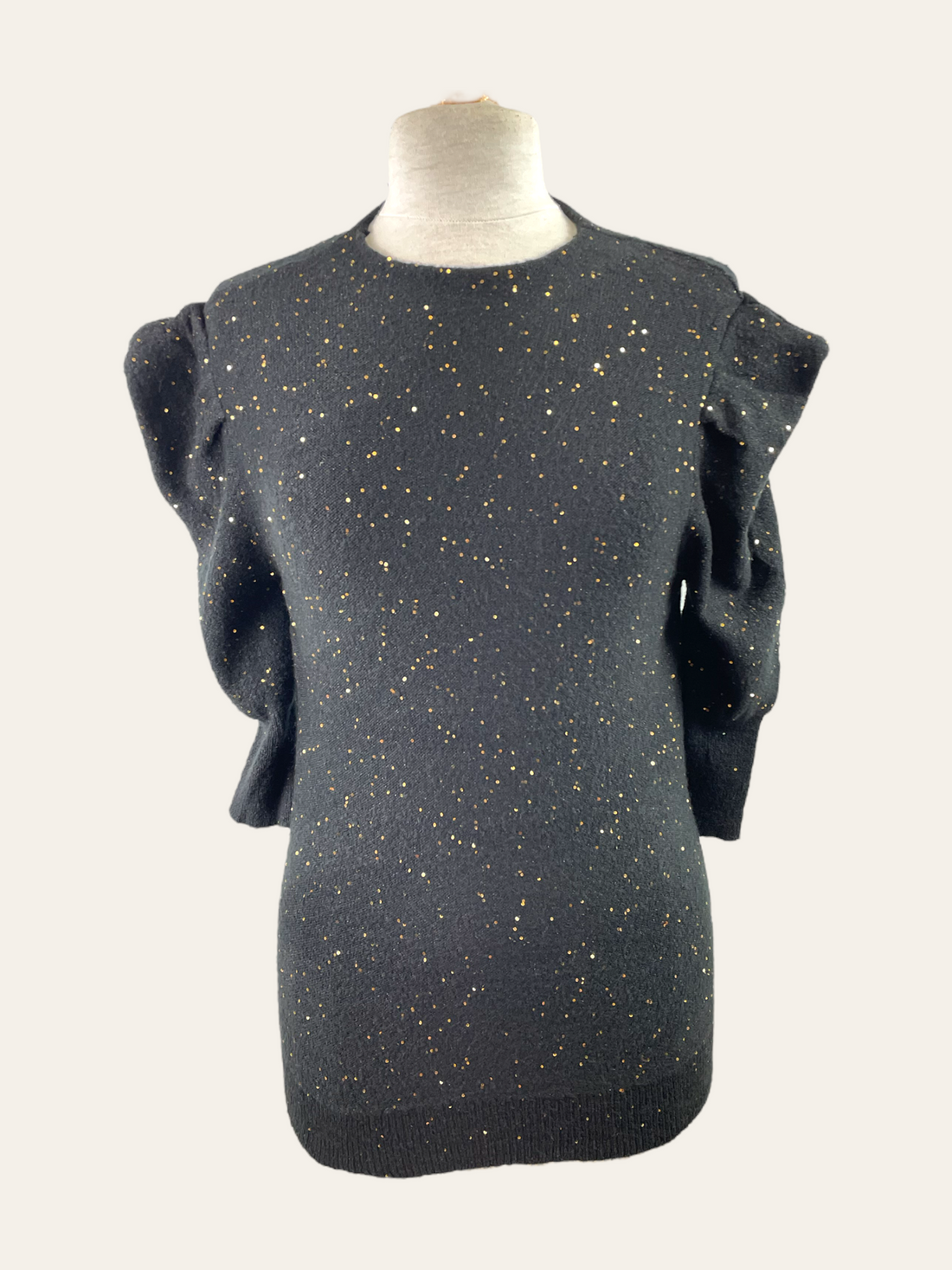 PUFF SHOULDER SWEATER