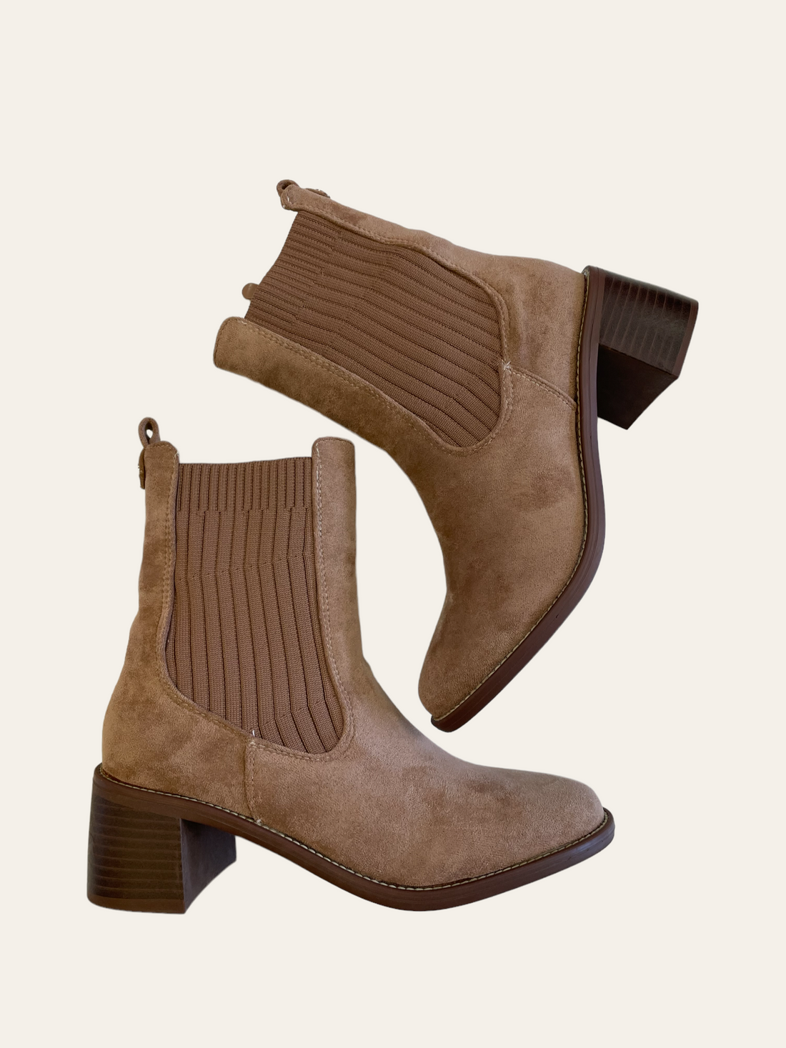 BOTTINES EN TISSU AU SENS DU DAIM