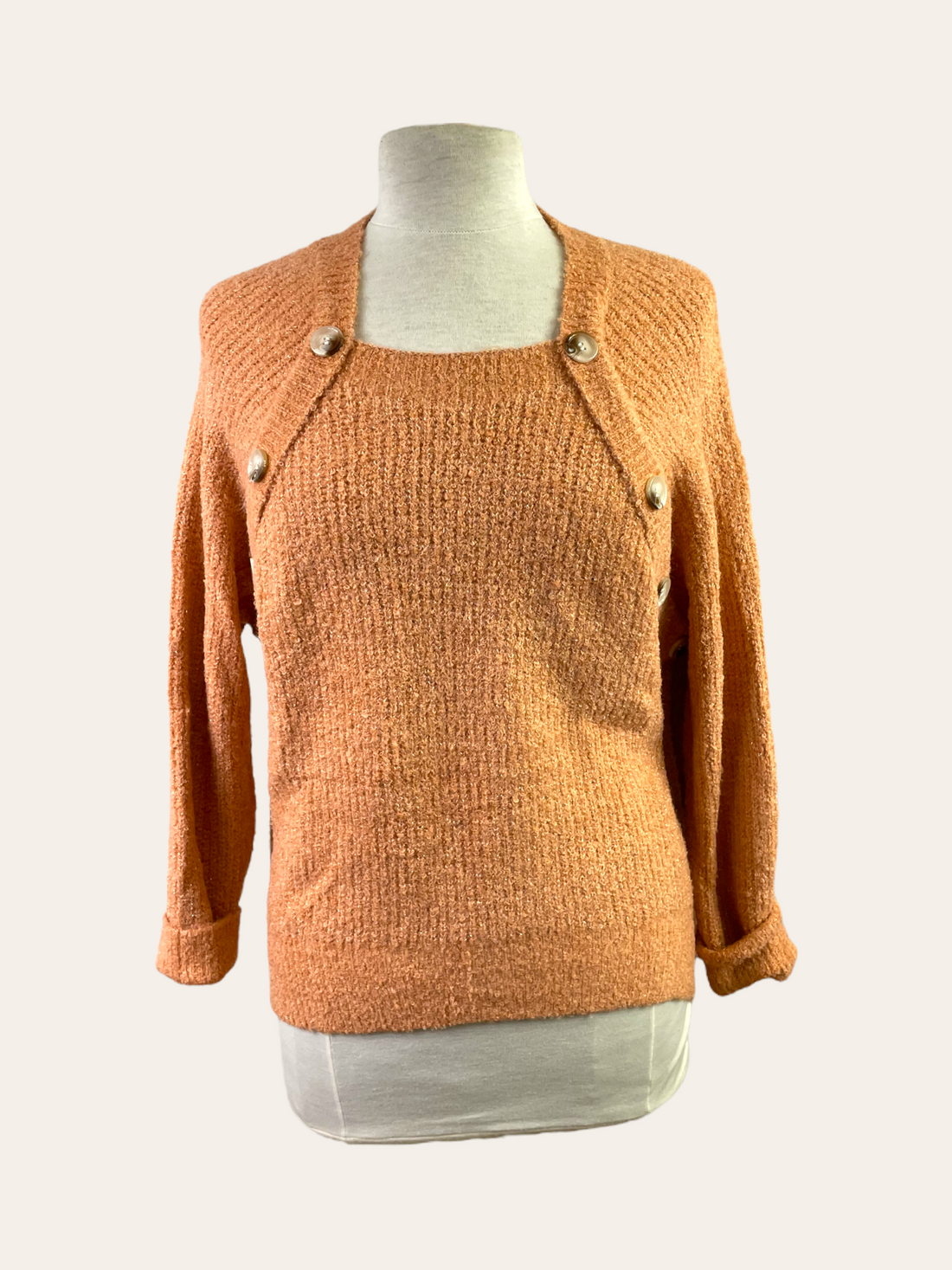 FRONT BUTTONS SWEATER