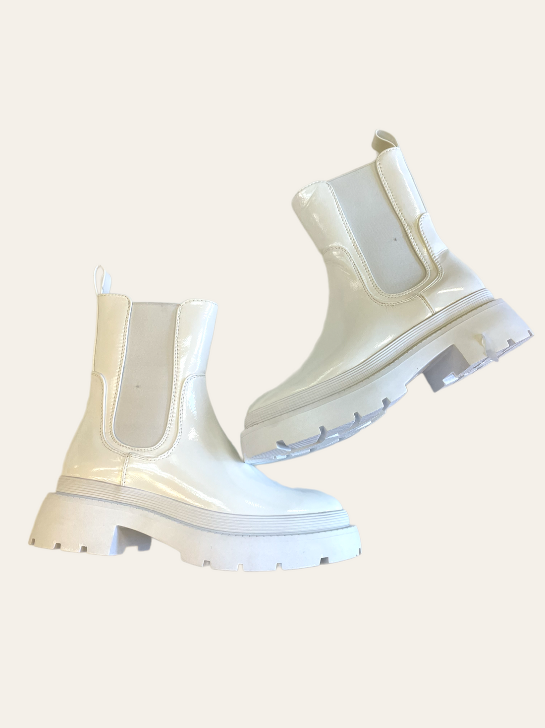 BOTTES BLANCHES VERNIS