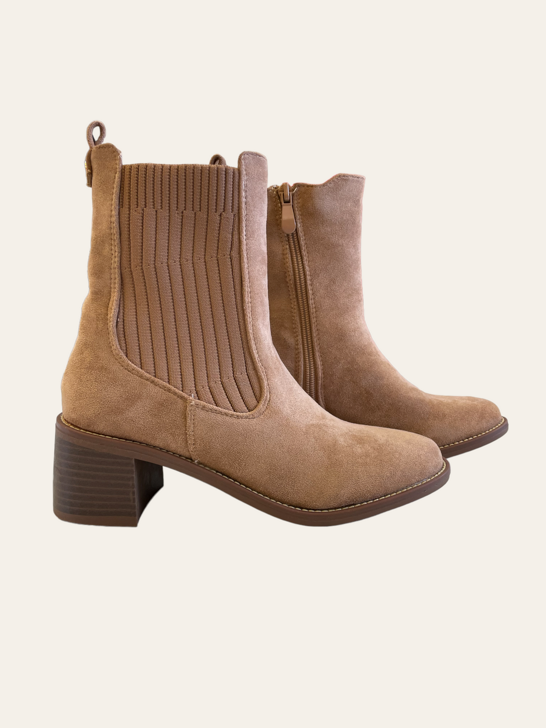 BOTTINES EN TISSU AU SENS DU DAIM
