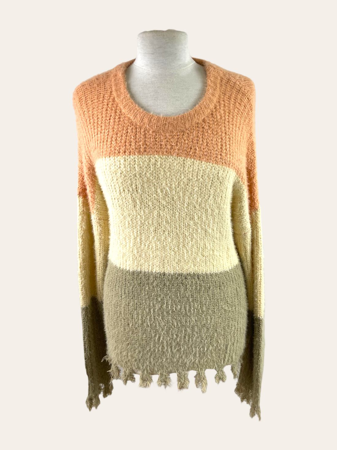 KNIT COLOR BLOCK SWEATER