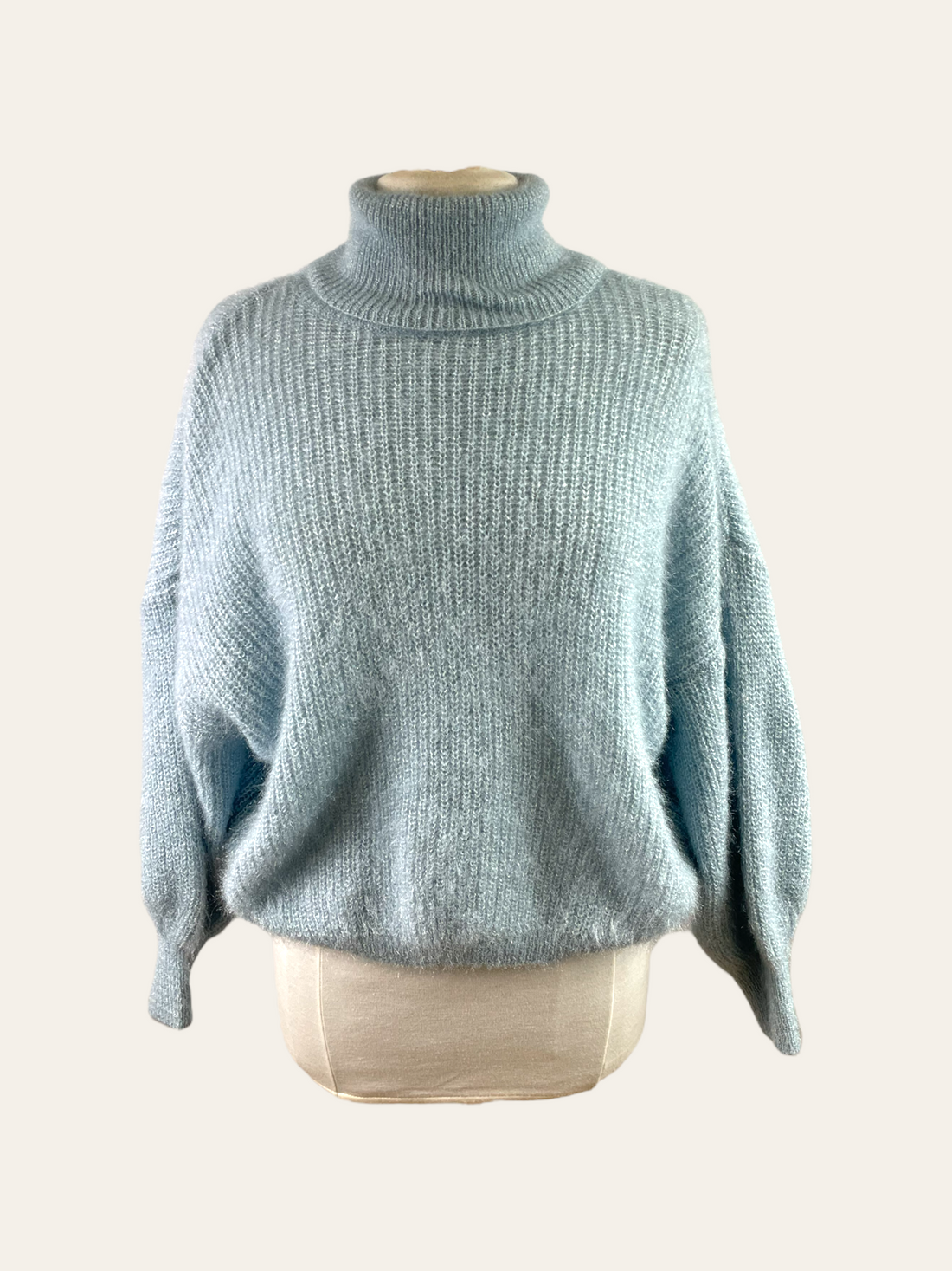 Dolman Sleeve High Neck Sweater